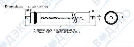 Мембрана обратноосмотическая Vontron ULP1812-75